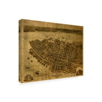 Crveni Atlas Dizajnira Umjetnost Platna Charleston SC 1872