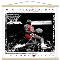 Michael Jordan - Dunk zidni poster sa drvenim magnetskim okvirom, 22.375 34