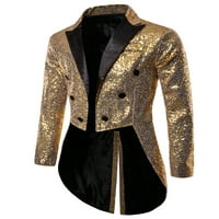 Sjajni zlatni sekfin sjaj blezer jakna za muškarce noćni klub prom odijelo Blazer Costim Homme pjevačice