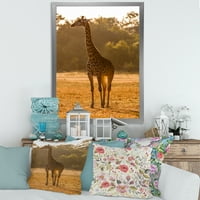 Designart 'Afrička žirafa u farmi Wildlife II' uokvirena umjetnička štampa
