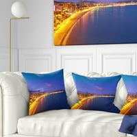 Dizajdbart Benidorm Poniente Beach Sunset - Jastuk za bacanje mora - 18x18