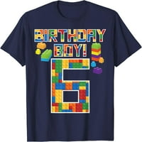 Slatka 6. rođendan poklon godina blok zgrade dječaka djecu T-Shirt