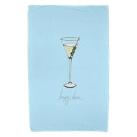Jednostavno Daisy,, Martini Glass Happy Hour Geometrijski Print Peškir Za Plažu, Svijetlo Zelena