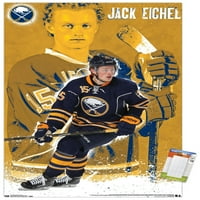 Trendovi International NHL Buffalo Sabres-Jack Eichel Wall Poster 14.725 22.375 Premium Poster & Mount