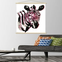 Zidni poster Zebra sa drvenim magnetskim okvirom, 22.375 34