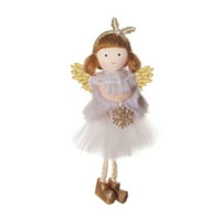 Jiaroswwei Rabbit uho neto pređa Hem Cute Look Lanyard Božićni privjesak Xmas Tree Angel Doll Privjesak za odmor