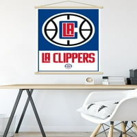 La Clippers - Logo zidni poster sa drvenim magnetskim okvirom, 22.375 34