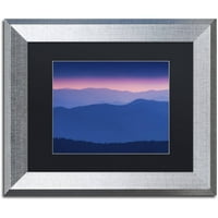 Zaštitni znak likovne umjetnosti' ljubičaste planine ' platno Art Michael Blanchette fotografija, crni mat, srebrni okvir