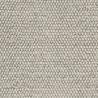 Natura Feride Solid pletena prostirka vunene vune, srebro, 4 '6'