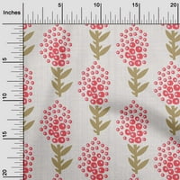 oneOone Cotton Cambric Pink Fabric Azijski blok cvjetni materijal za haljinu tkanina za štampanje tkanina