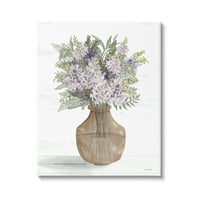 Stupell Country Lilac Blooms Aranžman Botanička i cvjetna slikarska galerija Zamotana platna Print Wall