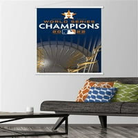 Houston Astros-zidni Poster sa logotipom Svjetske serije sa magnetnim okvirom, 22.375 34