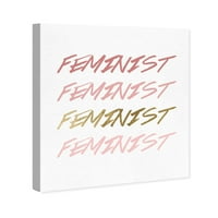 Wynwood Studio tipografija i citati Zidna umjetnost platnene ispise 'feministički zlato' osnažene ženske