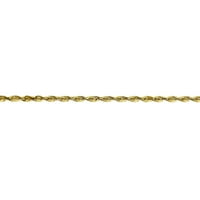 Primalni zlatni karatski žuto zlato dijamantski rez ekstra-lite lanac užeta