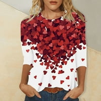 Ženska majica ženska pulover rukav majica Casual Crew vrat štampana košulja modni lagani Top slatki vrhovi