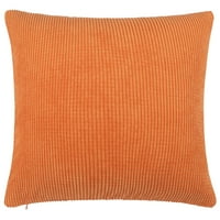 Unique Bargains Corduroy Texture Decorative Throw Jastuk Cover Orange 26 26