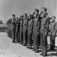 Japansko-Američki Vojnici Sa Havaja Na Osnovnoj Obuci U Istoriji Camp Shelby