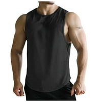 Muškarčana tanka za suhu vezu TOP GYM MUSCLE TEE Fitness Bodybuilding majica bez rukava, crna, m