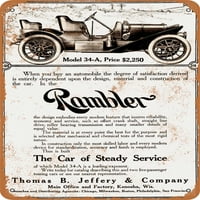 Metalni znak - Rambler Model 34-A automobili - Vintage Rusty Look