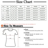 GaThRRgYP Womens Plus Size Clearance $ Tops, ženska ljetna moda cvijet Print kratki rukav Top T-Shirt