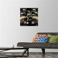 New Orleans Saints - Triples zidni poster sa pućimpinima, 14.725 22.375