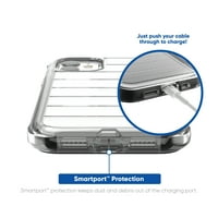 onn. Slim robusna futrola za telefon za iPhone iPhone Pro - Clear