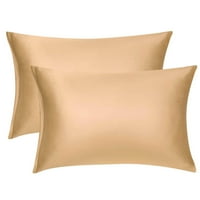 Unique Bargains jastuk pokriva svilenkasti saten zatvarač jastučnice Set karamel 21 31
