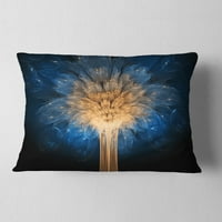 Designart fraktal 3d cvijet plavog Zmaja - savremeni jastuk za bacanje - 12x20