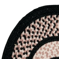 Bolji trendovi Portland pletena reverzibilna prostora komunalna prostirka, vuna, 27 48 ovalna, crna
