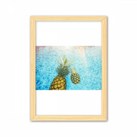 Pinefruit Crveno plodovi Slika Plava voda Dekorativni drveni slikanje Naslovni ukras Frame slike A4