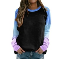Mlqidk Hoodies za žene Žene dukseve s dugim rukavima Dukserice sa pulover u obliku pulover multicolor s