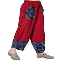 Frontwalk ženske labave pantalone sa cvetnim printom sa džepovima vrećaste salonke Polka Dot letnje harem