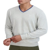 Chaps muški pamučni džemper s V-izrezom finog mjerača-veličine XS do 2XL