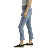 Srebrna Jeans Co. Ženski najtraženiji srednji porast ravne noge gleans, vreća struka 24-34