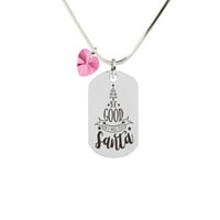 Ogrlica inspirativne oznake u ružičastom izrađenom sa kristalima preciznom kristalom ružičastom kutijom