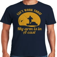 Grafička Amerika ne može da radi danas moja ruka je u gipsu smešna Ribarska Muška majica za Dan očeva
