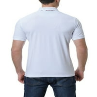 Capreze Muška bluza sa geometrijskim printom klasični Fit pulover za vrat sa reverom za trčanje majice