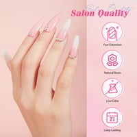 Poly Extension gel komplet za nokte-Poly nail gel Kit Clear White Pinks Colors Poly nail Kit za Builder nail Gel
