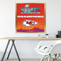 Kansas City Chiefs - Super Bowl Lvii Tim Logo Poster Poster, 22.375 34 Uramljeno