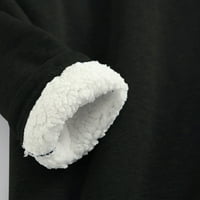 Amtdh ženske grafičke dukseve čišćenje jednobojnih dugih rukava Crew vrat topli džemper od flisa Oversized