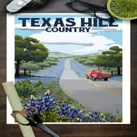 Zemlja Texas Hill, Texas, Bluebonets i autoput