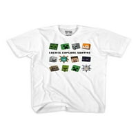 Minecraft Boys Funtage Grafička Majica Za Lice 2 Pakovanja, Veličina 4-18