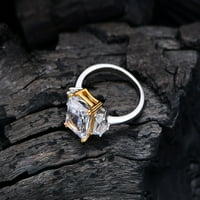Cirkon Eternity Radiant Cut zaručnički prstenovi za žene s Sterling Silver prstenovi za žene 8 * Cirkon