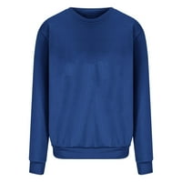 Ženska Oversized pulover dukserica Crewneck labavi kroj Dugi rukav flis pulover jesen Casual odjeća Hoodie Top Casual Outfits, s & plava