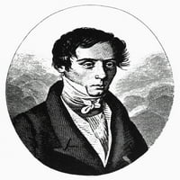 Augustin Fresnel n. Augustin Jean Fresnel. Francuski fizičar. Graviranje linije, 19. stoljeće, nakon Ambroise