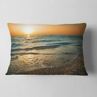 Designart sumorna Atlantska plaža Portugal-jastuk za bacanje morskog pejzaža - 12x20