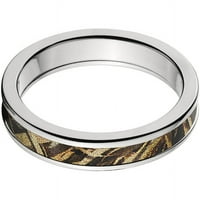 Poluokrugli titanijski prsten sa Realtree MA Camo Inlay