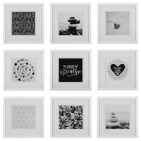 Galerija Savršeni set okvira za fotografije bijelog kvadrata sa dvostrukim bijelim prostirnim zidnim galerijam
