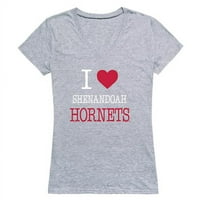 Republika 550-583-HGY- Shenandoah University Hornets Volim Ženska majica kratkih rukava, Heather Grey - ekstra veliki