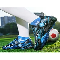 Bellella unise atletske nogometne cipele šiljci patike čipke up up up up nogometne cistere non klizište za obuku cipela na otvorenom Blue 2 # 3little djeca